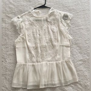 Brand new express white/cream lace blouse.
